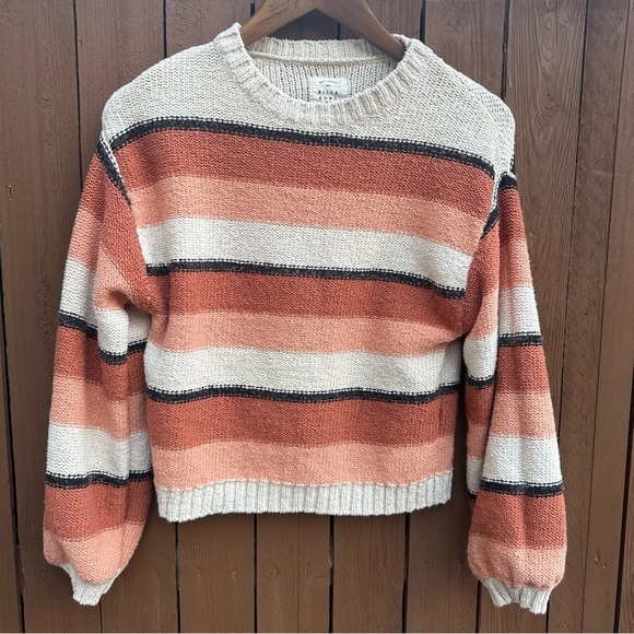 Billabong | Size Large Striped Crop Sweater - Picture 2 of 14